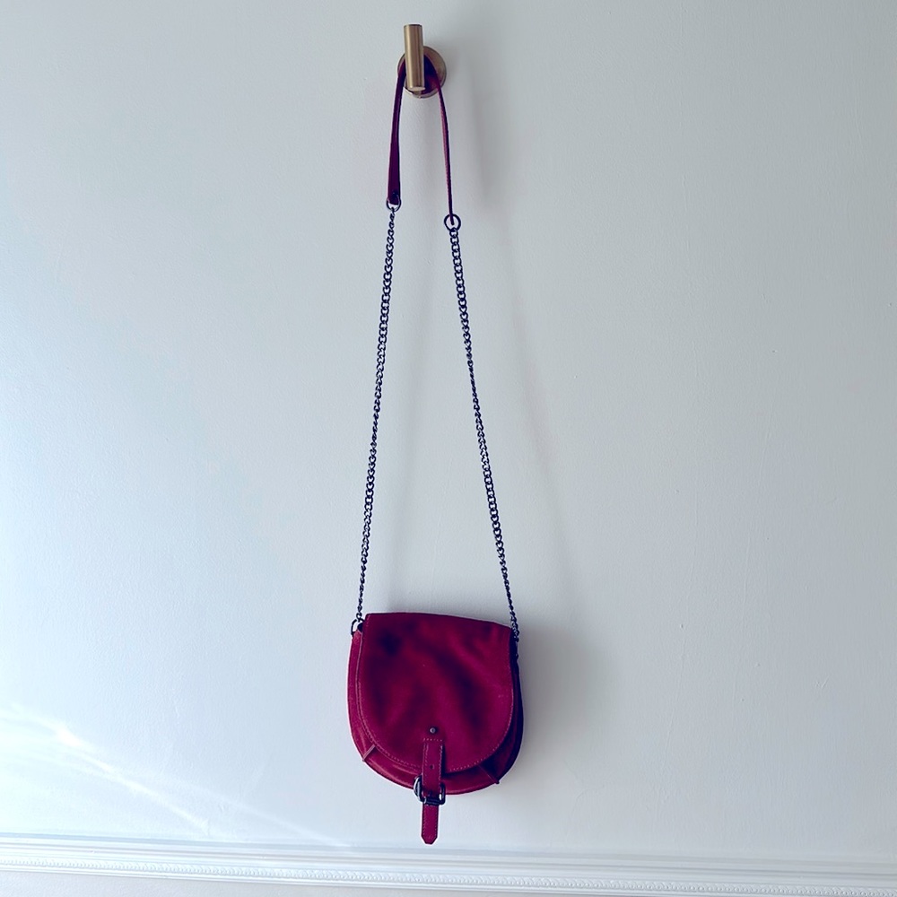 Lucky brand suede saddle crossbody bag